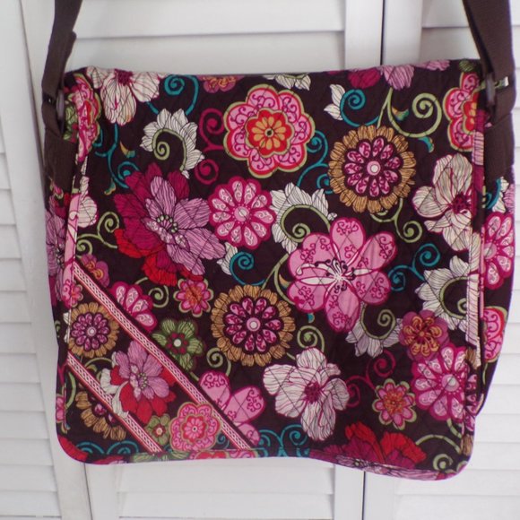 Vera Bradley Bags Vera Bradley Mod Floral Pink Laptop Messenger Bag
